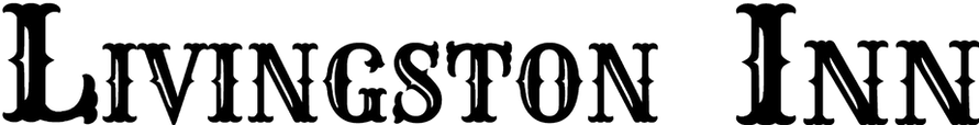 A black and white logo for the livingston inn