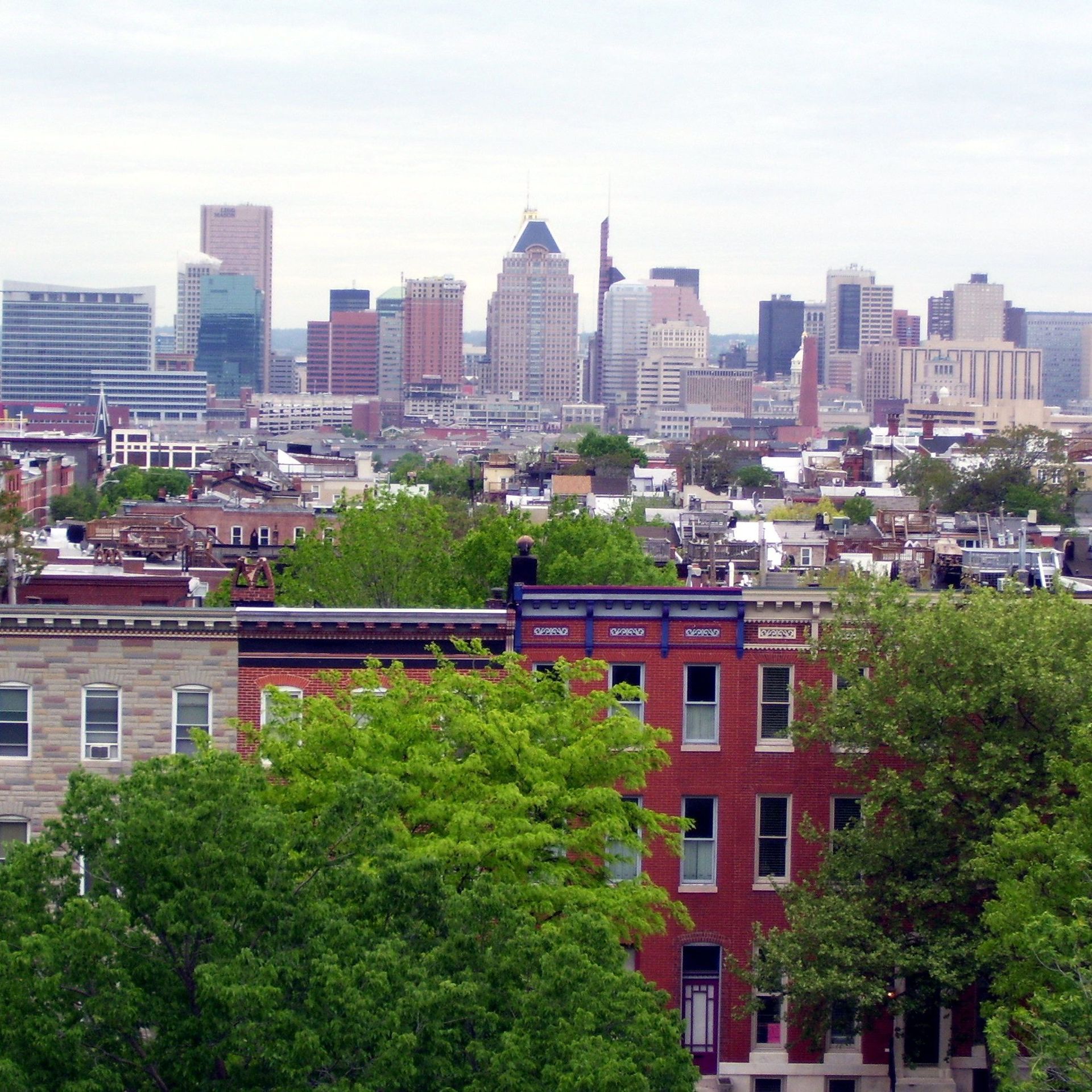 Baltimore - Phil! Gold The newly-opened pagoda in Patterson Park gives a nive view of downtown Baltimore.