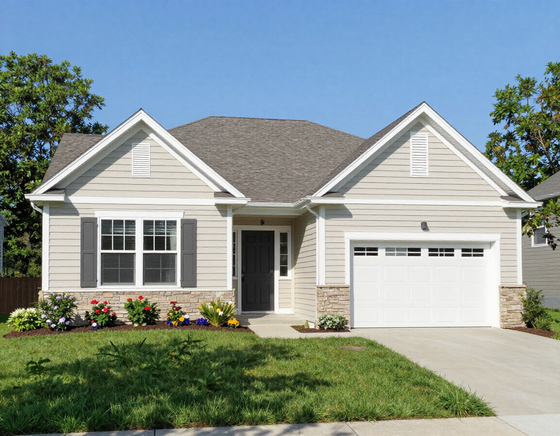 Well-painted home exterior with bright curb appeal