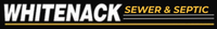Whiteneck Sewer & Septic logo in white and gold on a black background