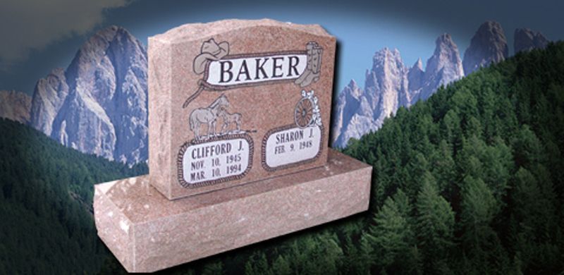 Headstone with 