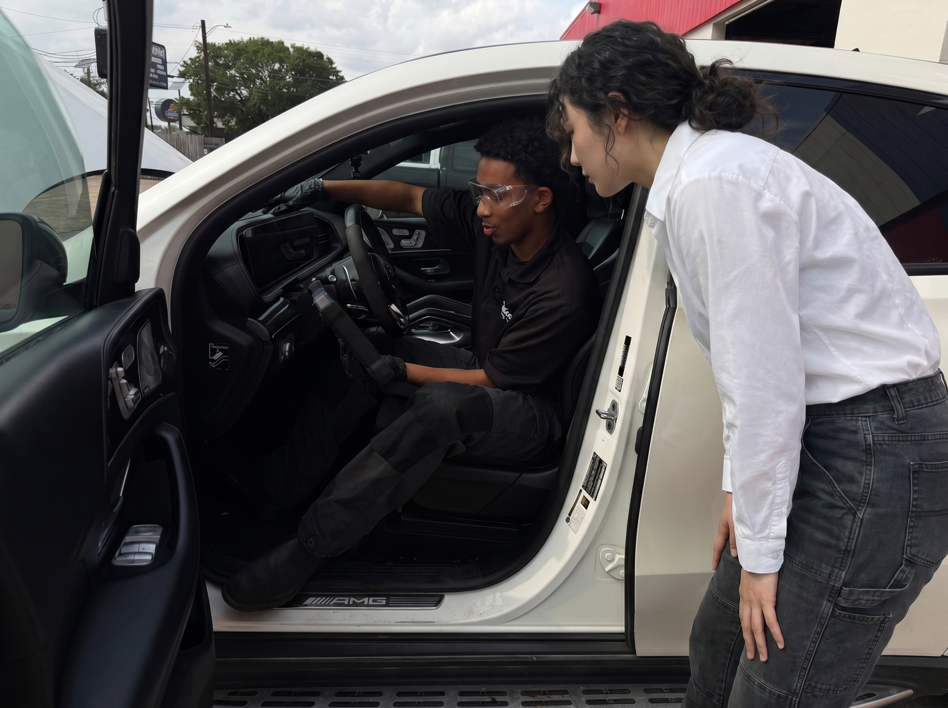 Texas Auto Center estimator reviewing an insurance claim in Houston, TX