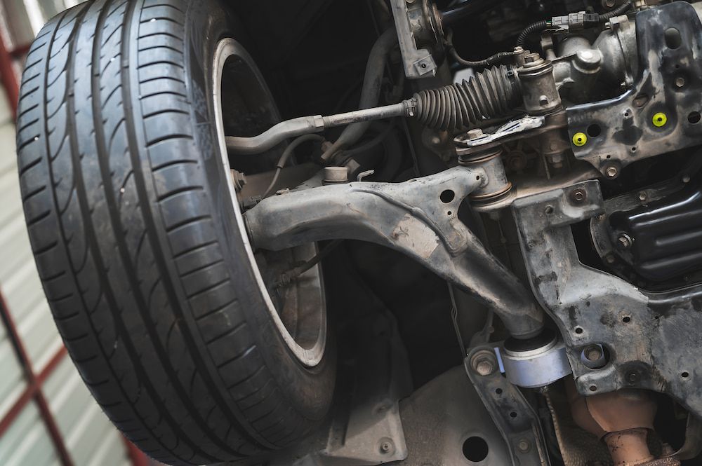 underside of car with tyre - Border Bandag Tyre Service