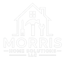 Morris Home Solutions LLC logo with house outline and tools: hammer, wrench, screwdriver.