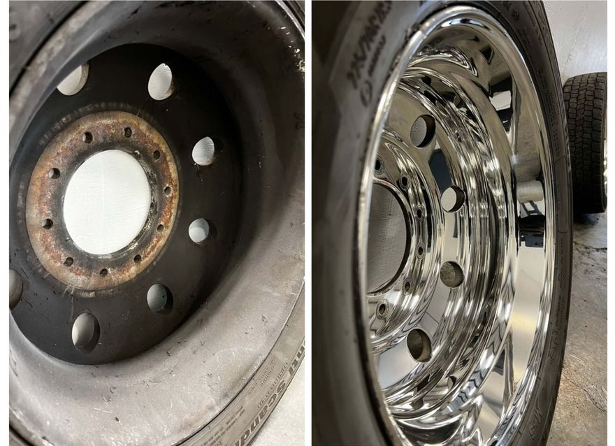 Truck Alcoa Wheel Polished by Alberta Metal Polishing in Red Deer, Alberta