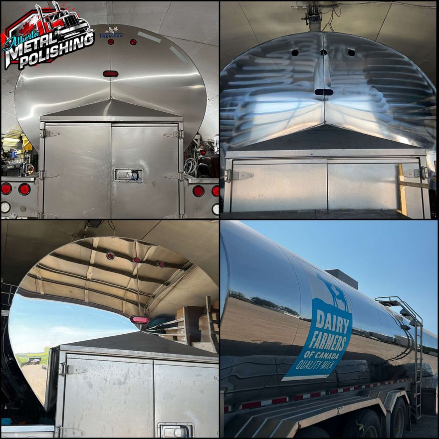 Stainless Steel Tanker Polished by Alberta Metal Polishing in Red Deer