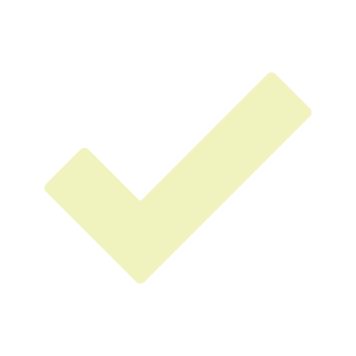 Light yellow checkmark.