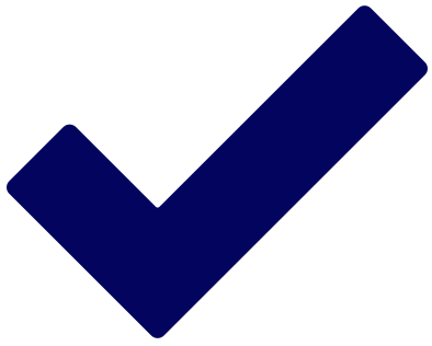 A white check mark in a green circle.