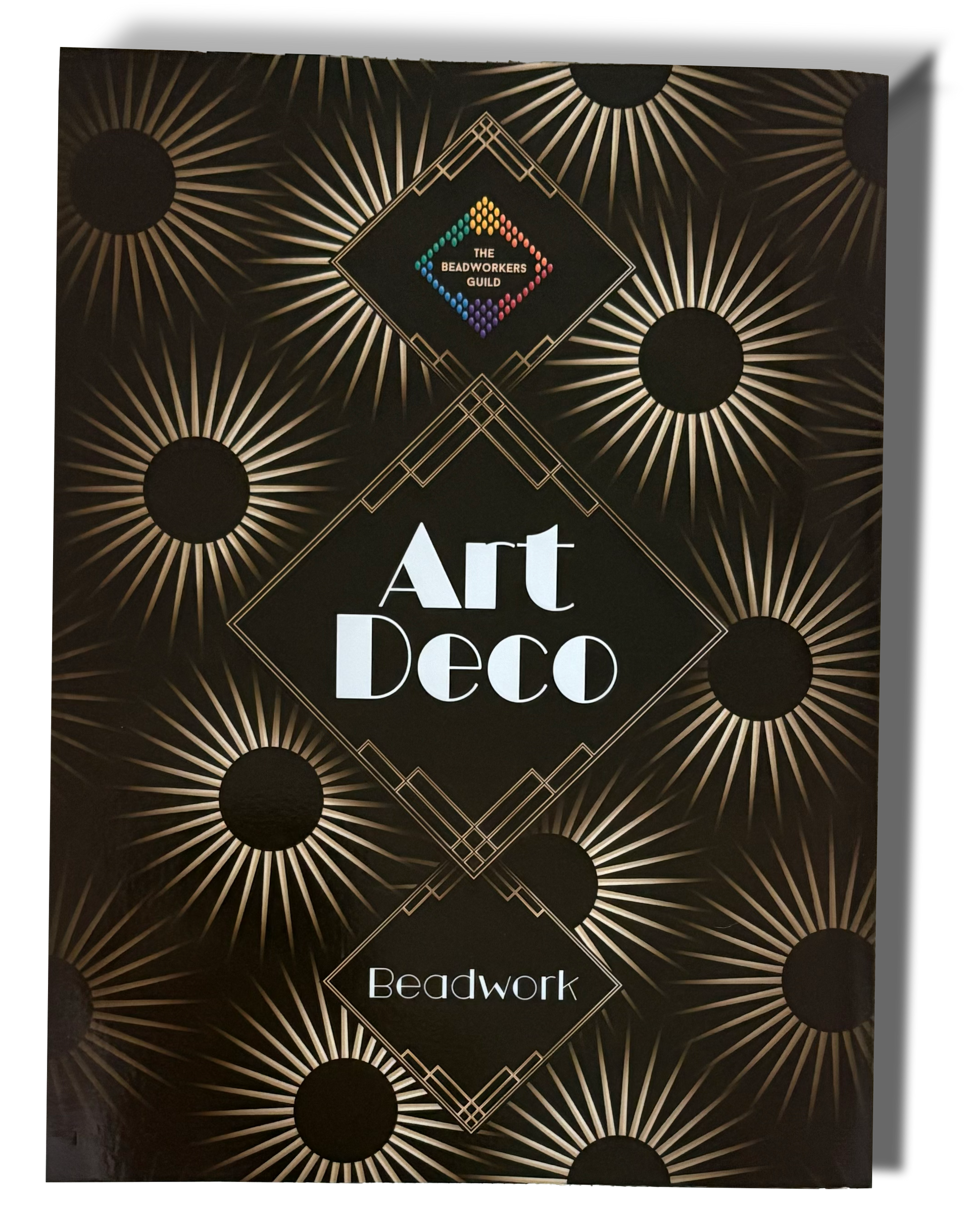 Art deco book cover and text pages