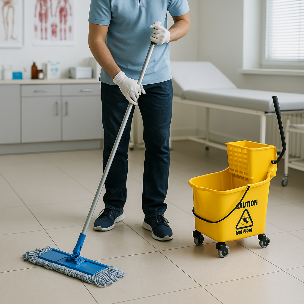 picture of our team cleaning a medical office
