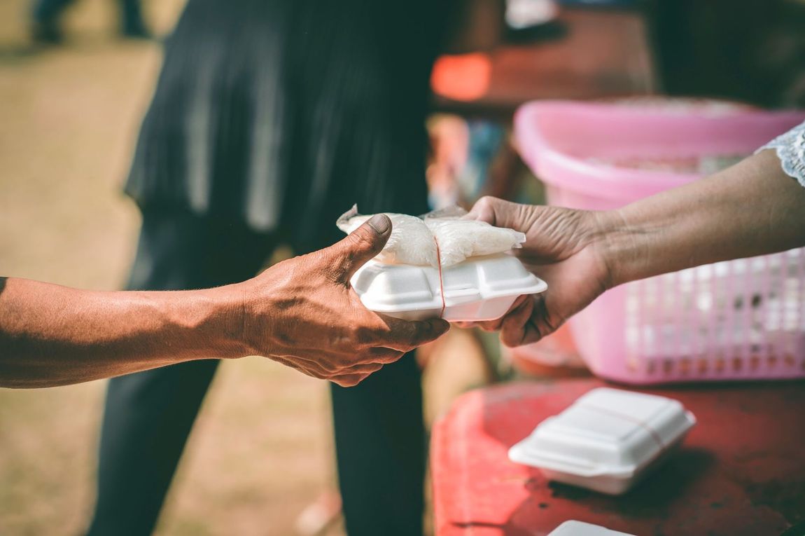 providing free food poor hunger concept