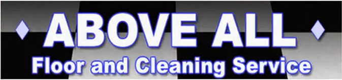Logo reading “Above All Floor and Cleaning Service” in white text on a dark background.