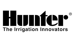 Hunter logo: Black text on white background,