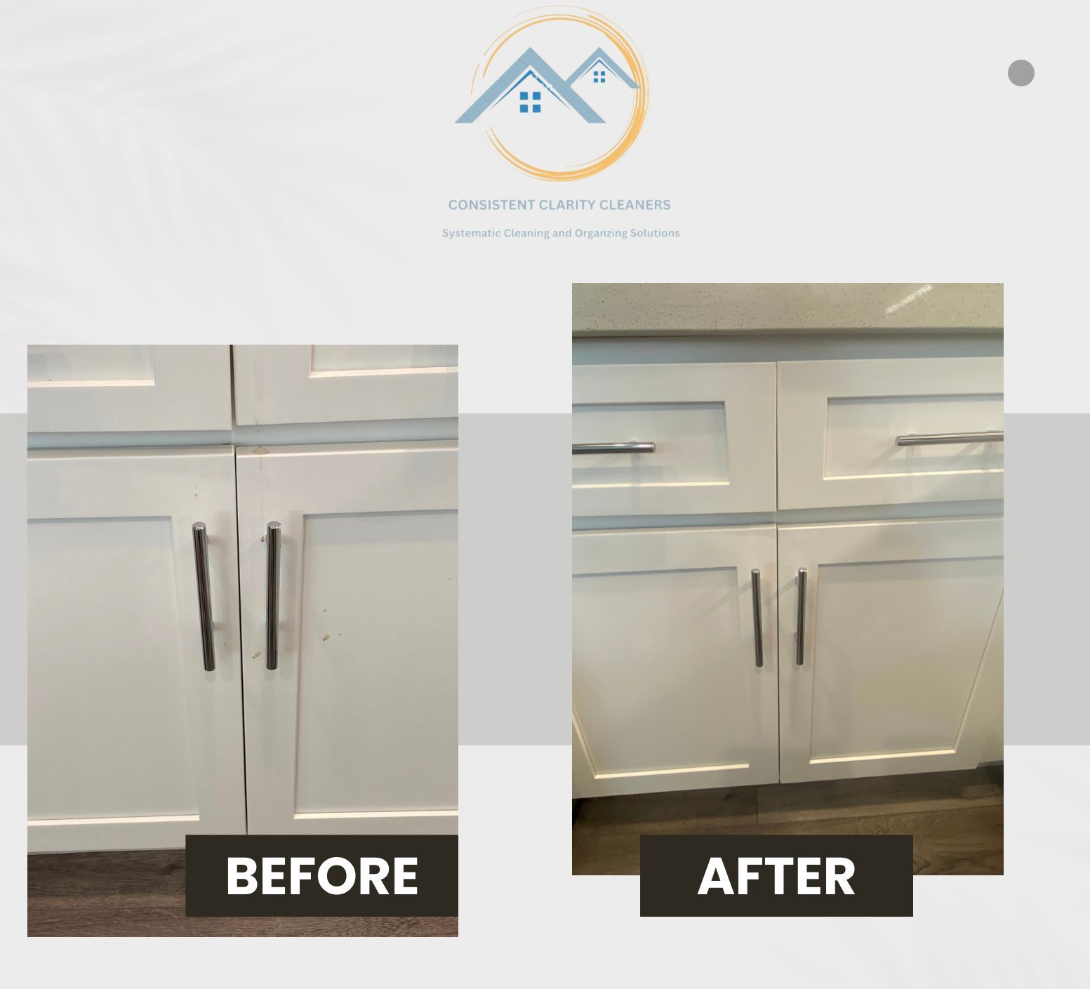 A before and after picture of a kitchen cabinet