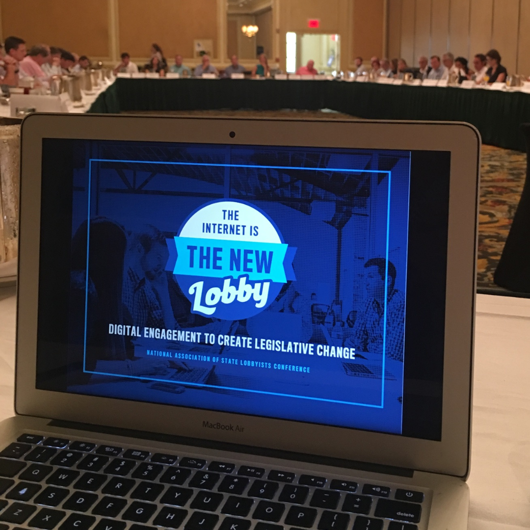 A laptop is open to a screen that says the new lobby