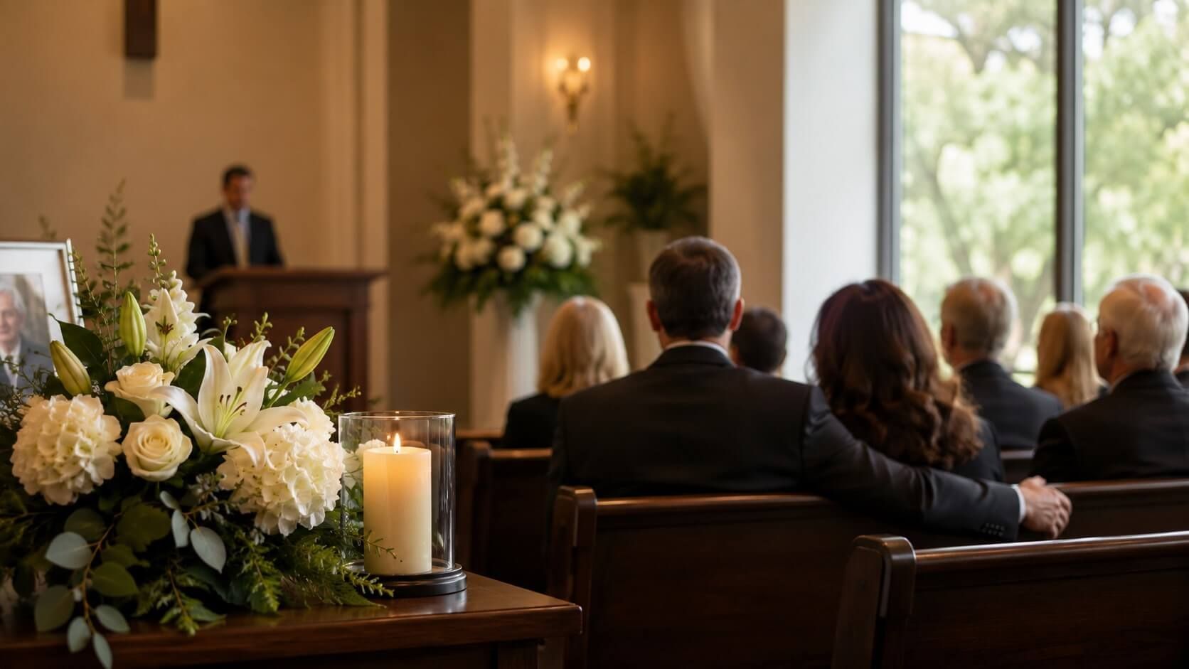 Funeral gathering with loved ones reflects the compassionate care by funeral homes in Emmitsburg, MD