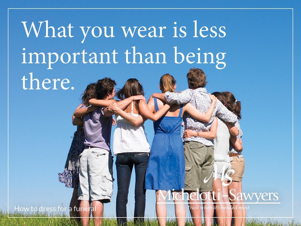 Image of people standing together with the words