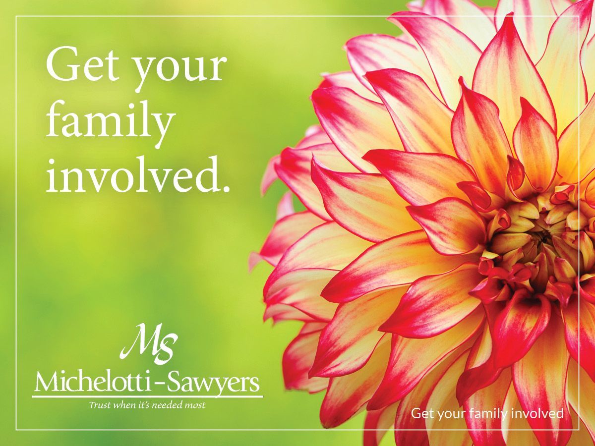 Image encouraging families to get their family involved in pre-planning a funeral