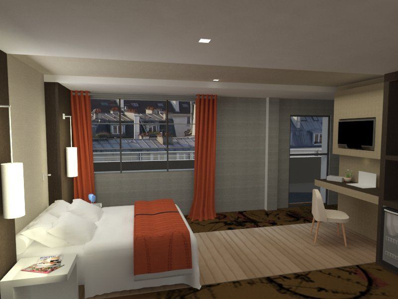 Chambre d'hôtel conçue par un architecte d'intérieur