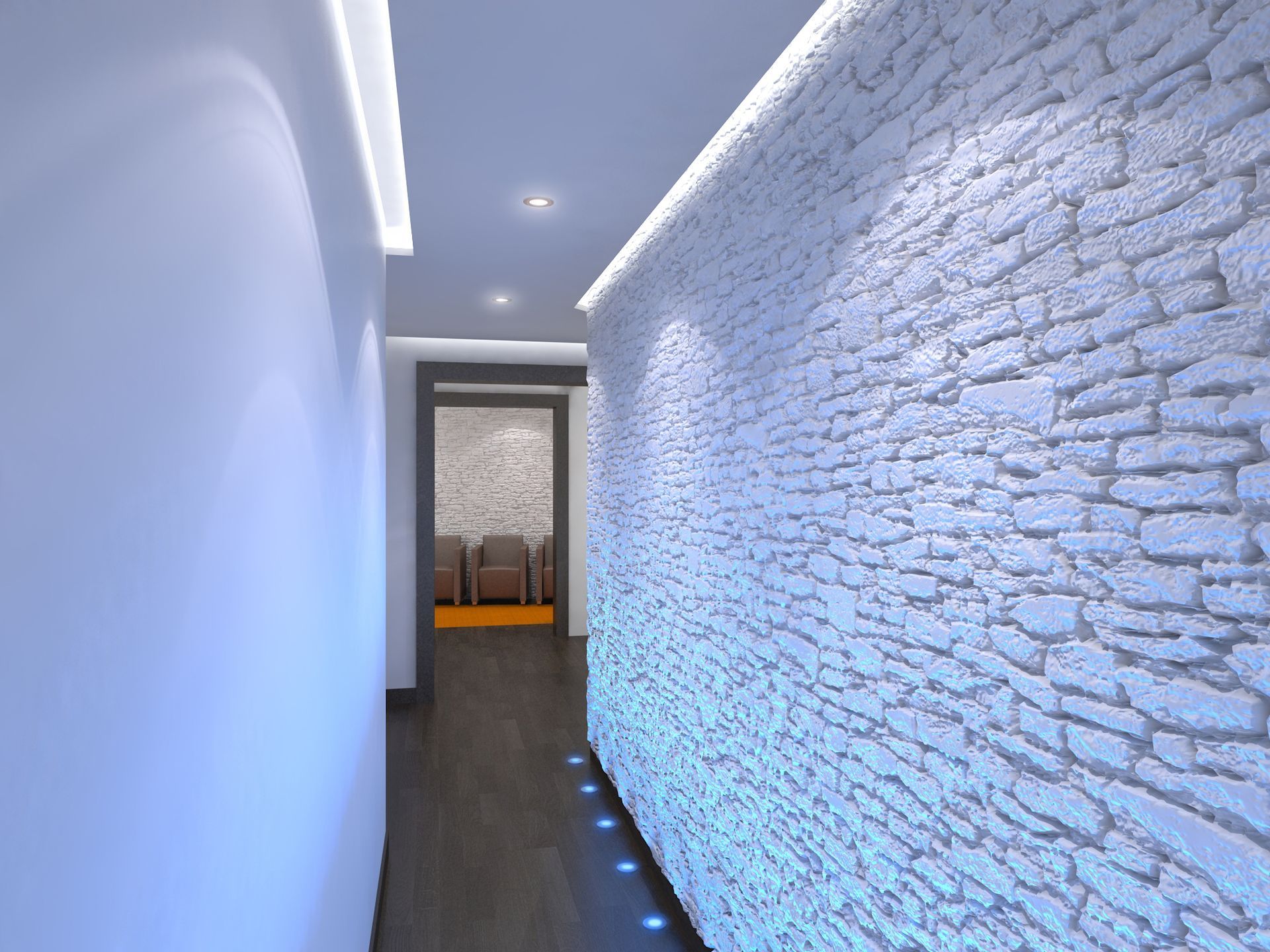 Couloir redessiné par un architecte d'intérieur