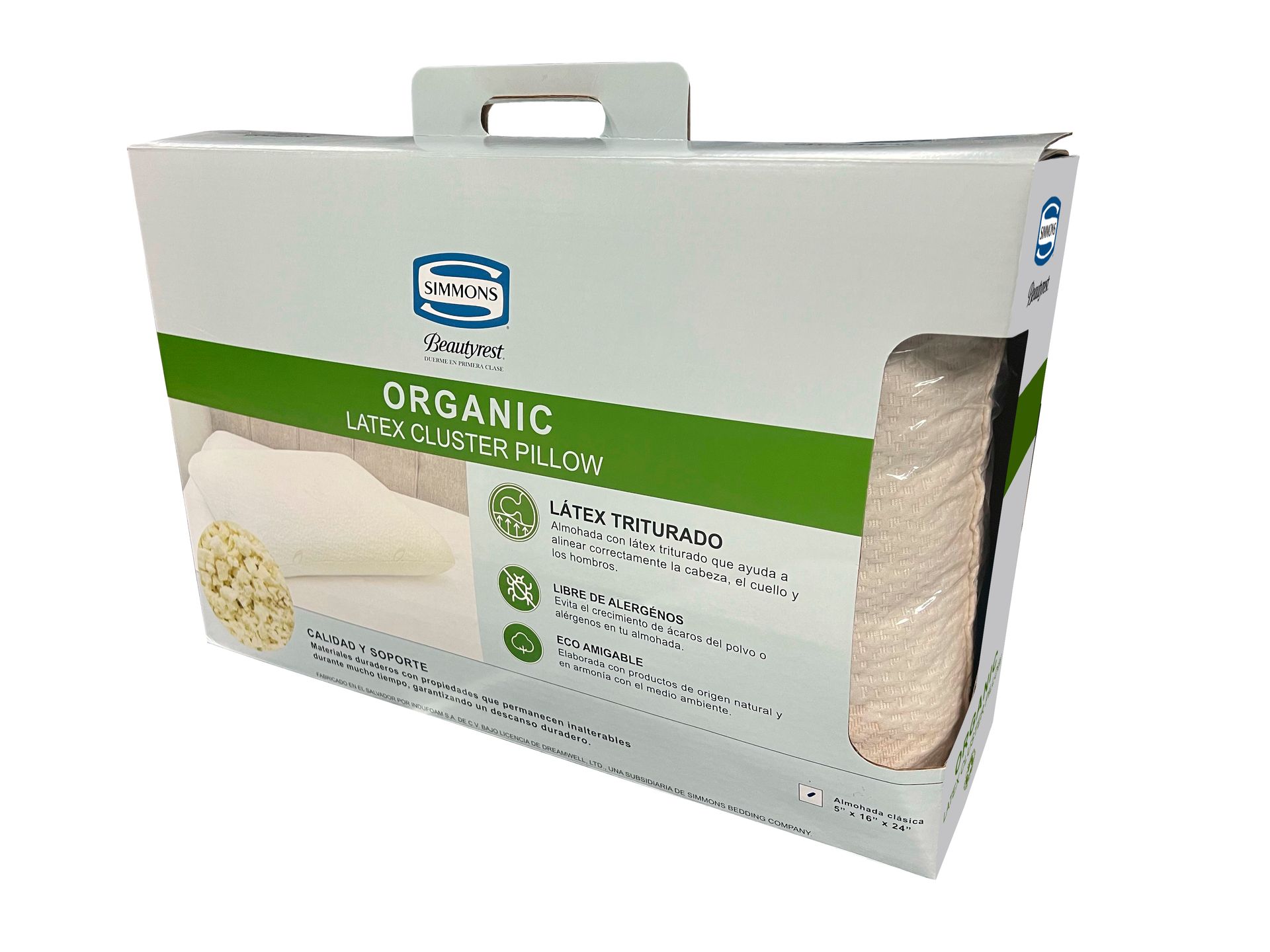 Una caja blanca con una almohada dentro.