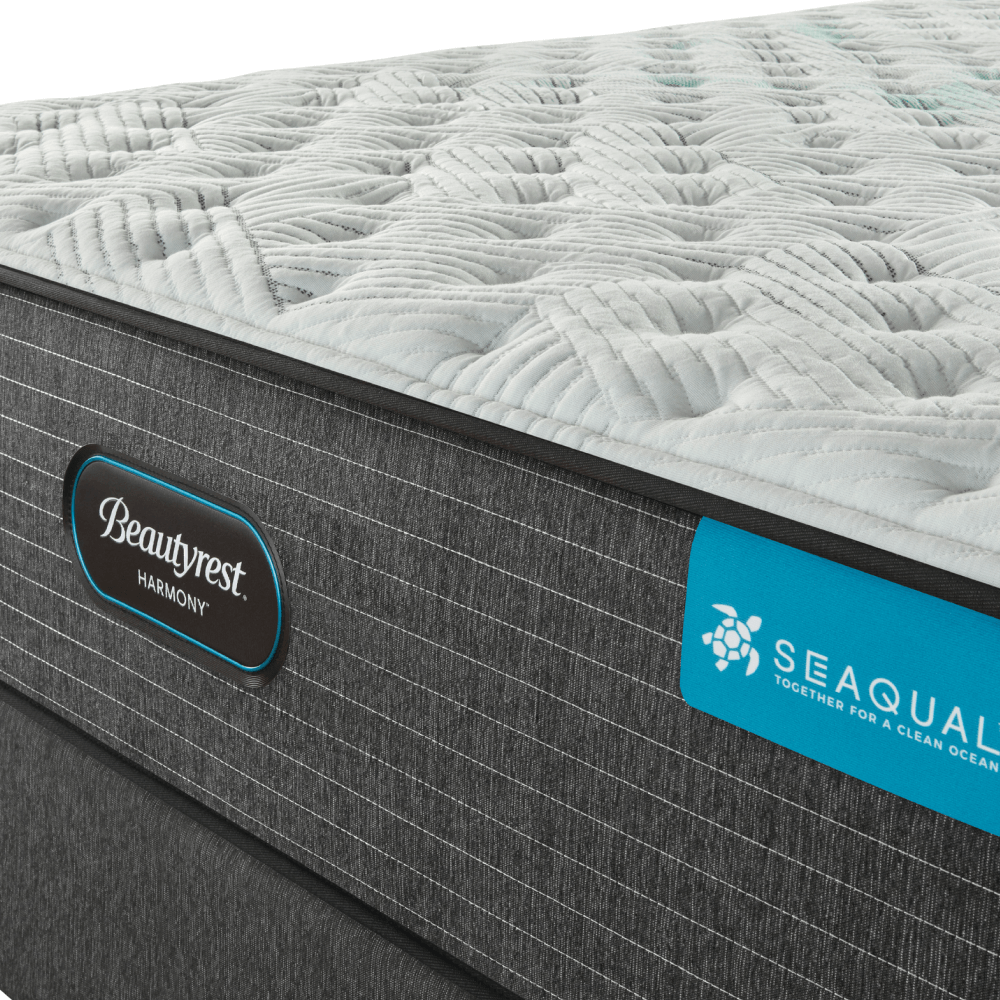 Un colchón beautyrest con una etiqueta azul que dice seaqual
