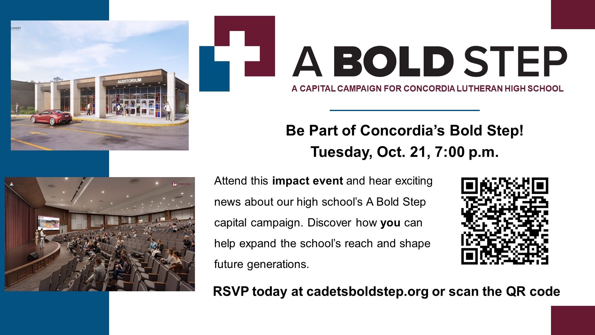 Event flyer for Concordia High School's 
