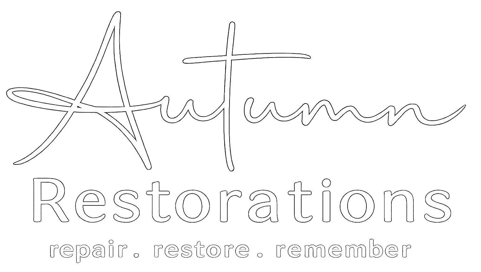 Autumn Restorations logo with cursive 