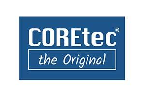 The coretec logo is blue and white on a white background.