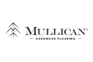 A black and white logo for mulligan hardwood flooring.