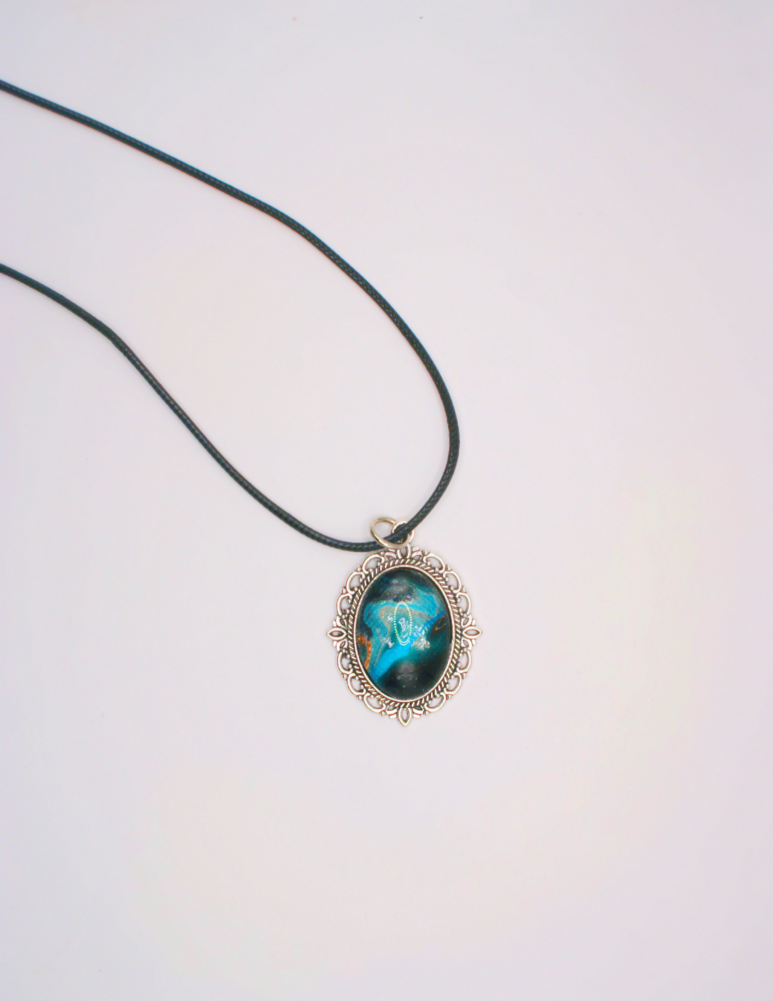 Black and Blue Antique-Styled Pendant