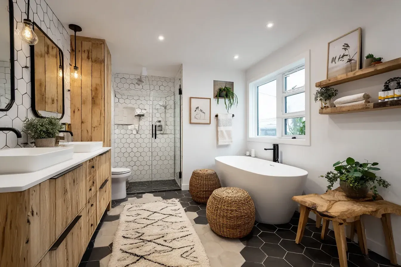 Bathroom flooring services in Vancouver include porcelain tile, ceramic tile, heated flooring, waterproof vinyl plank, and engineered stone surfaces. Our flooring installers handle everything from demolition to leveling and waterproofing. Serving Metro Vancouver neighborhoods like Renfrew, Dunbar, and Mount Pleasant. Durable materials elevate comfort and longevity.