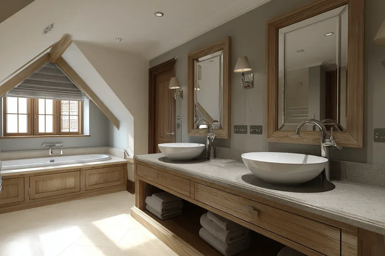 A Vancouver basement bathroom renovation featuring waterproof vinyl flooring, acrylic tub installation, and efficient plumbing upgrades. Ideal for older homes requiring moisture-resistant solutions. Expertly completed by certified Vancouver renovation contractors.