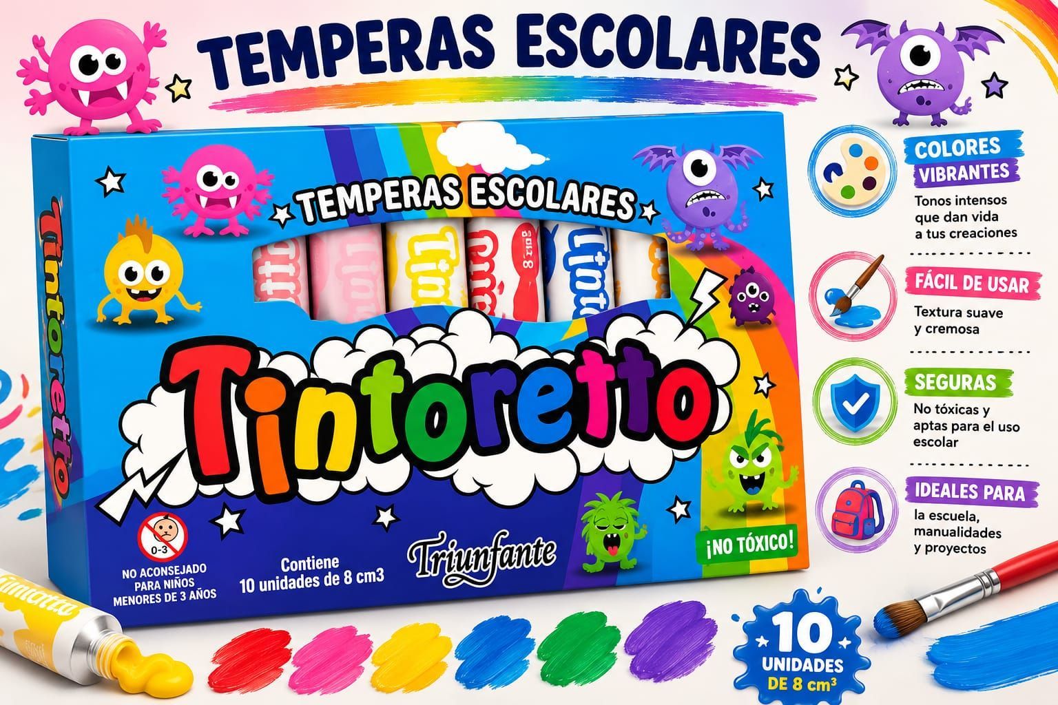 Temperas escolares surtidos Tintoretto