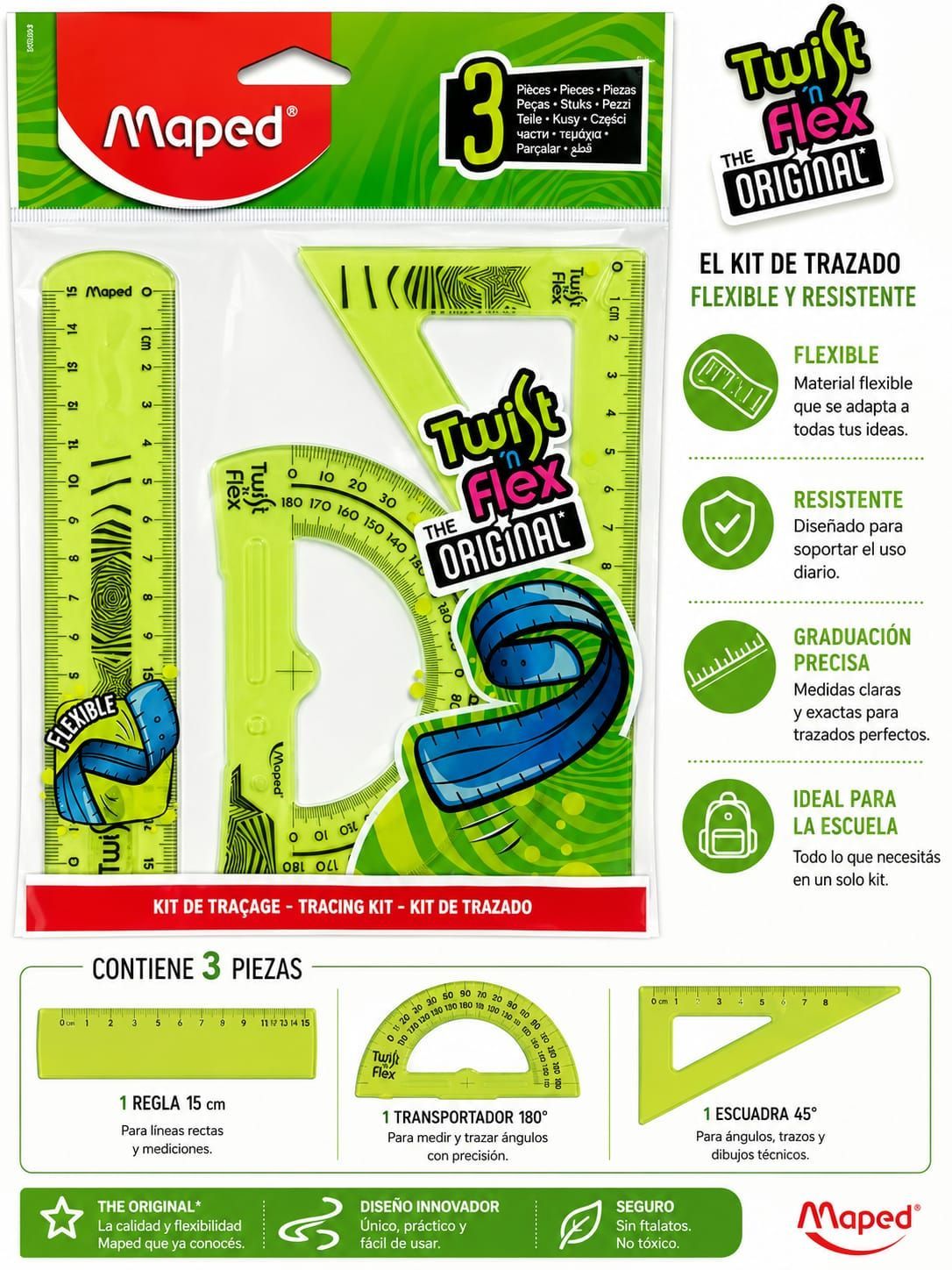 Set de Geometría Twist Flex