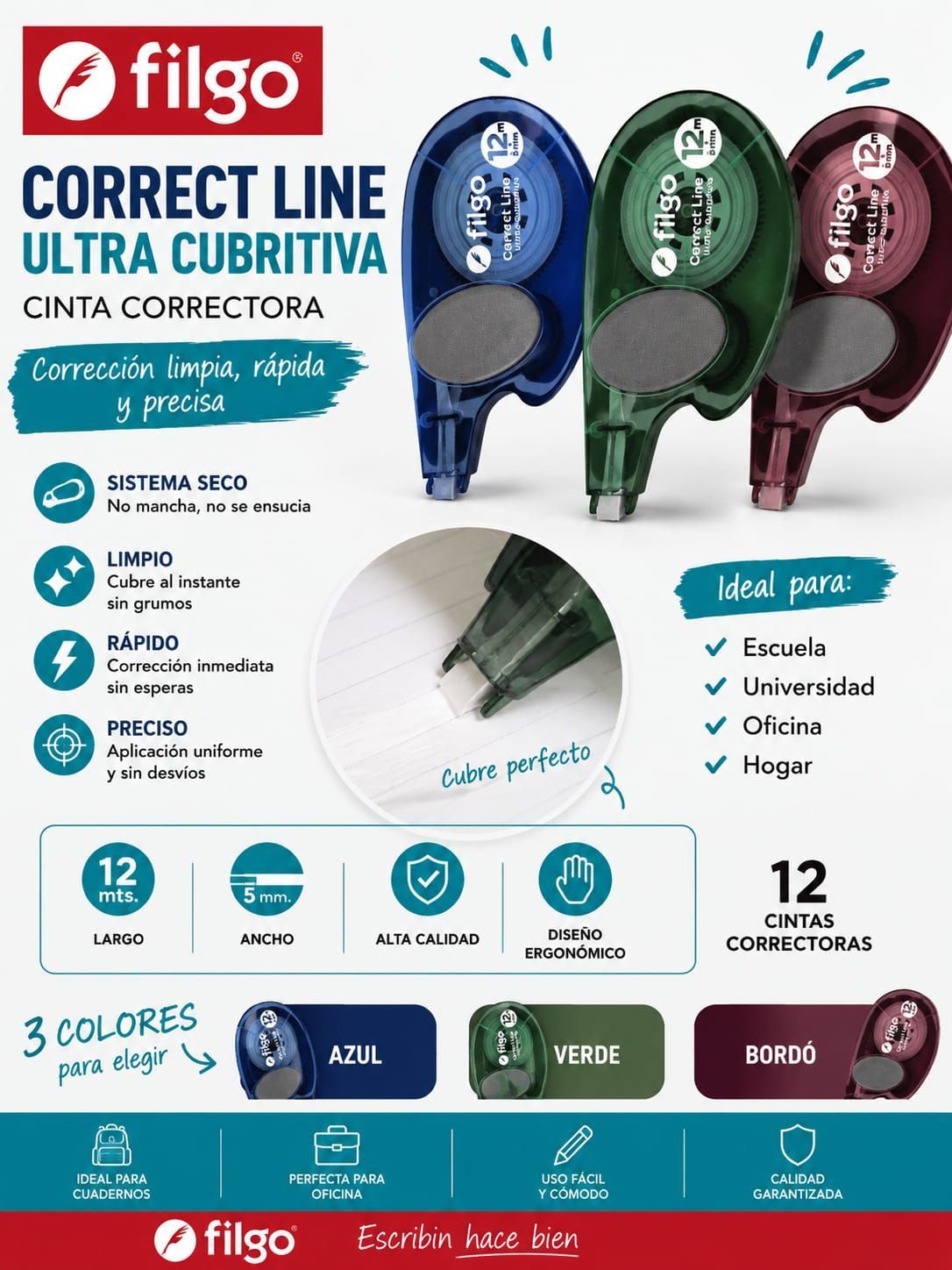 Corrector Cinta Filgo 5MM