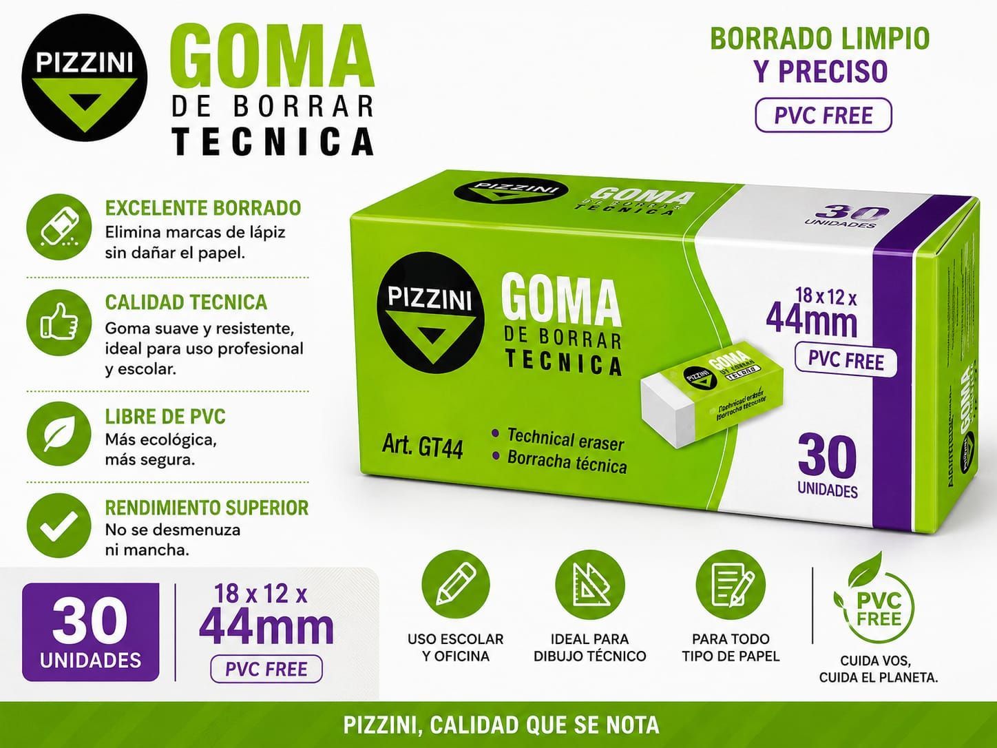 Goma de borra Tecnica Pizzini
