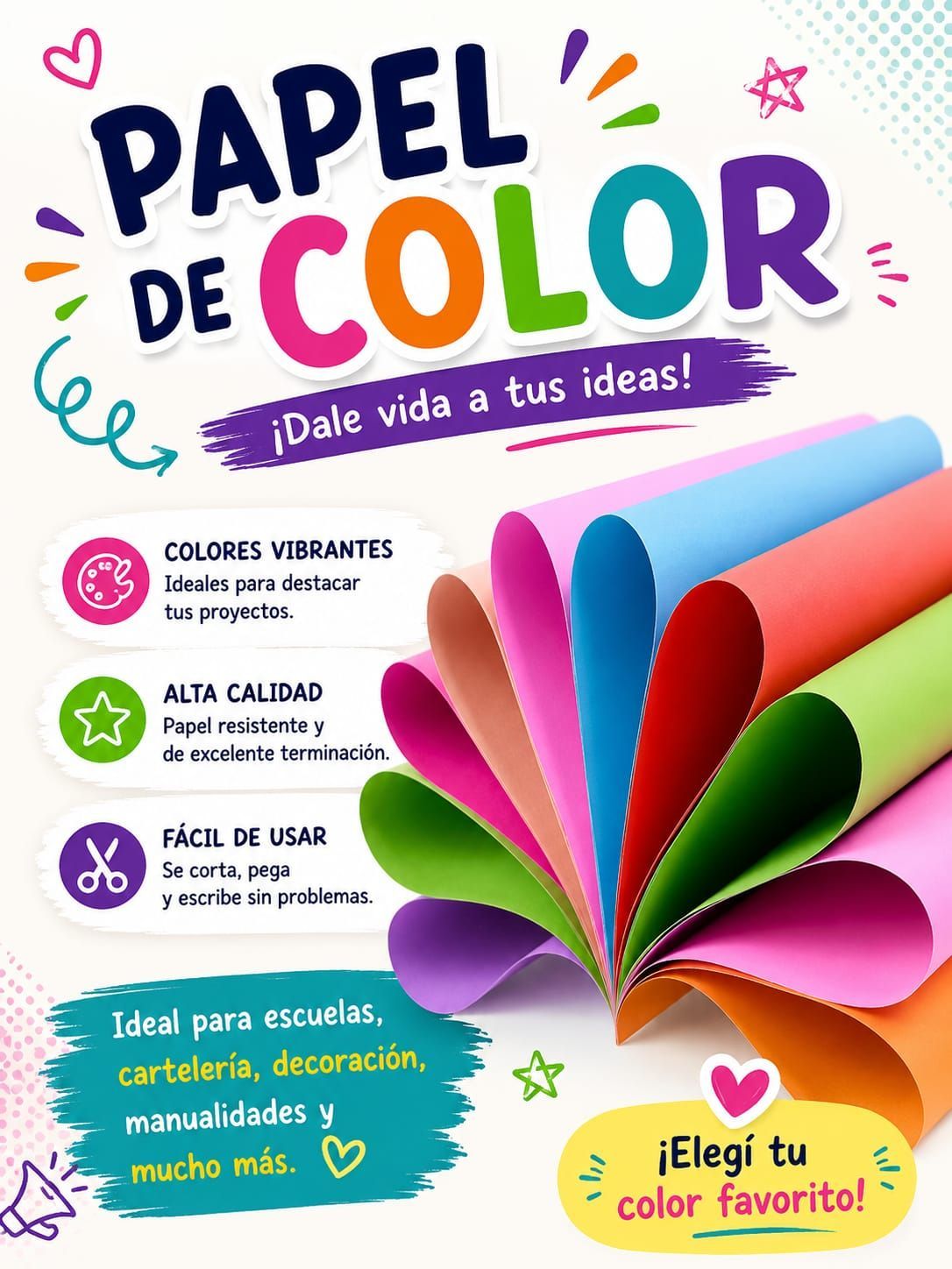 Cartulinas de color