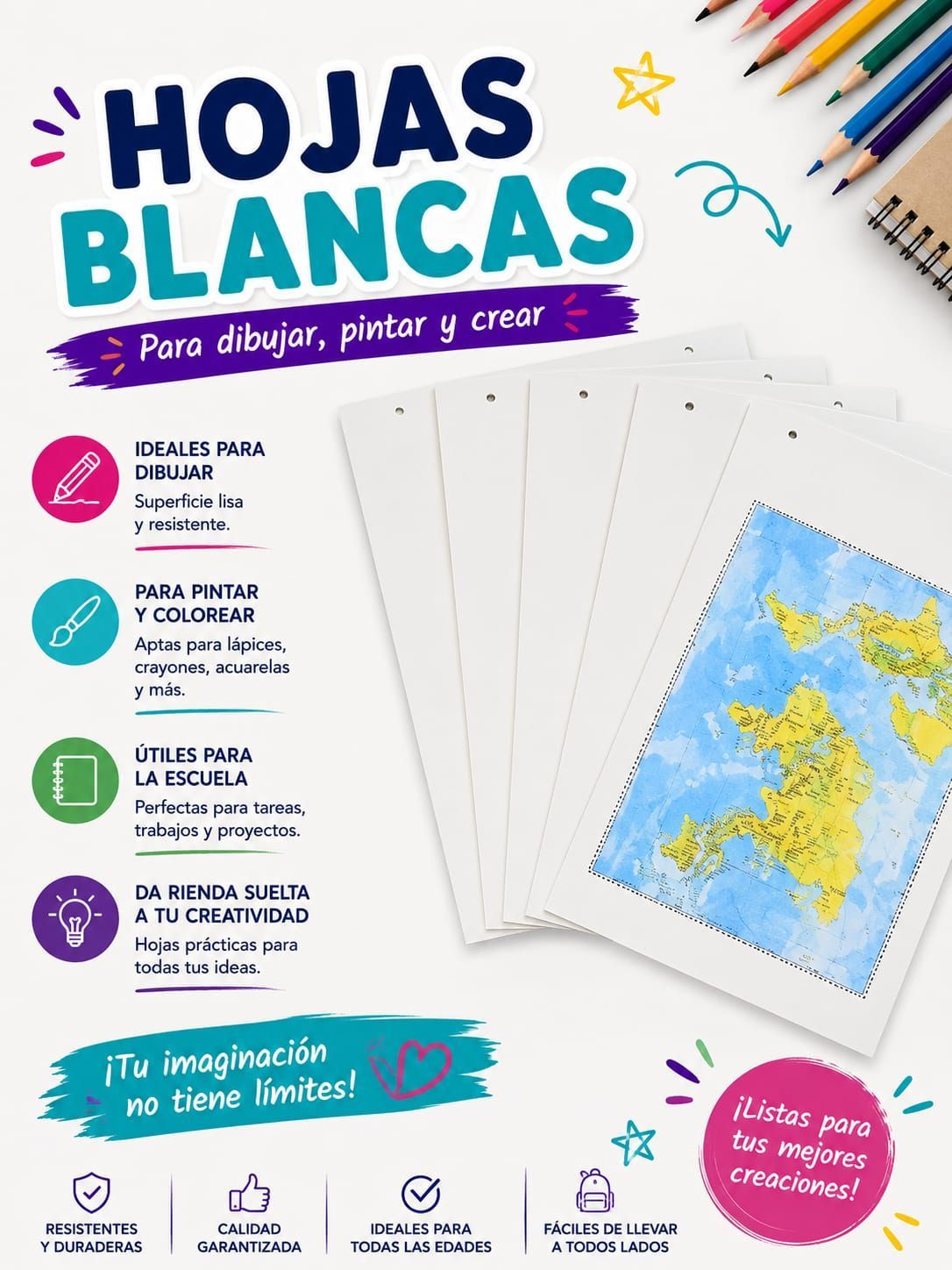 Repuesto Canson N°5 - Blancas