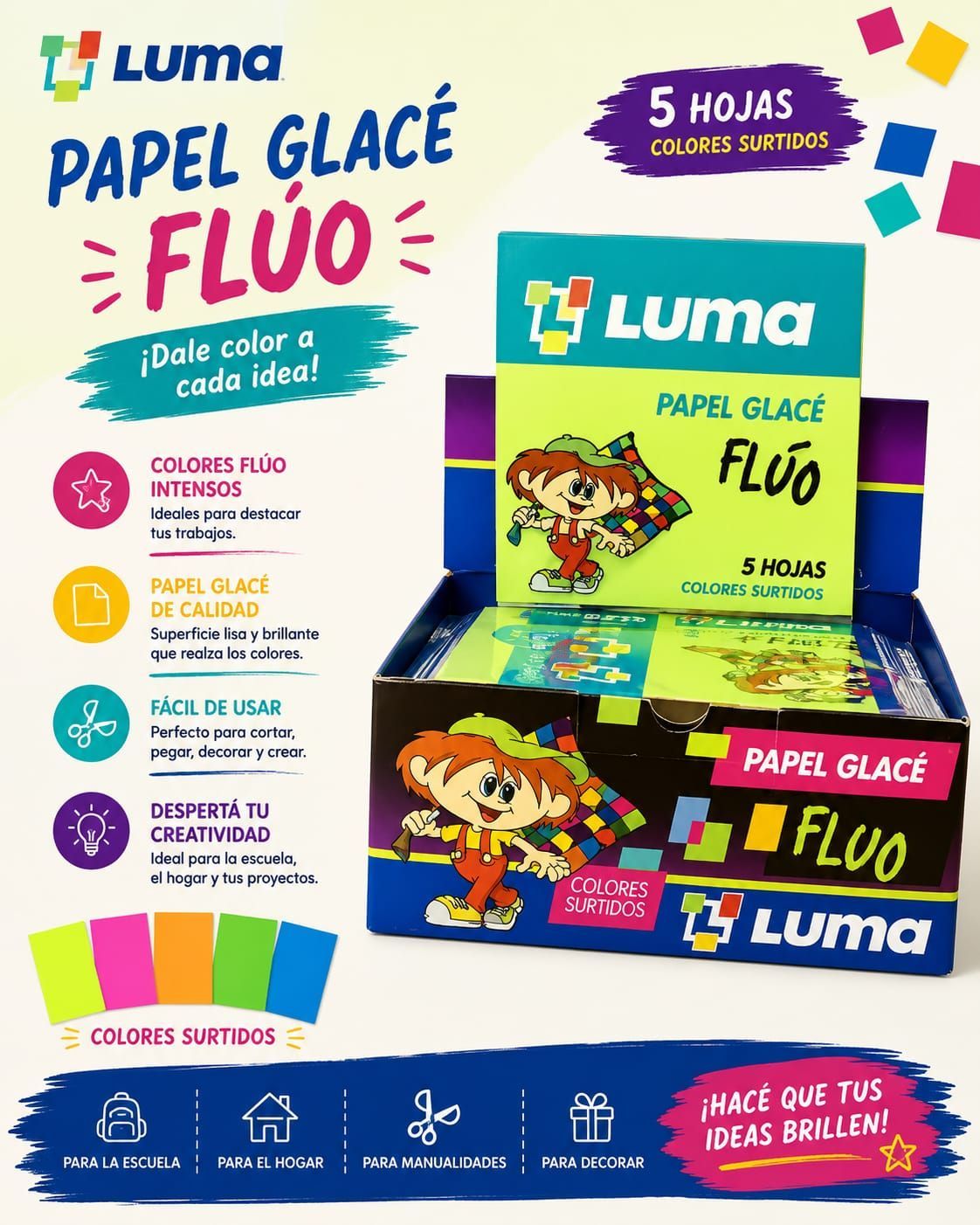 Papel Grace Fluo