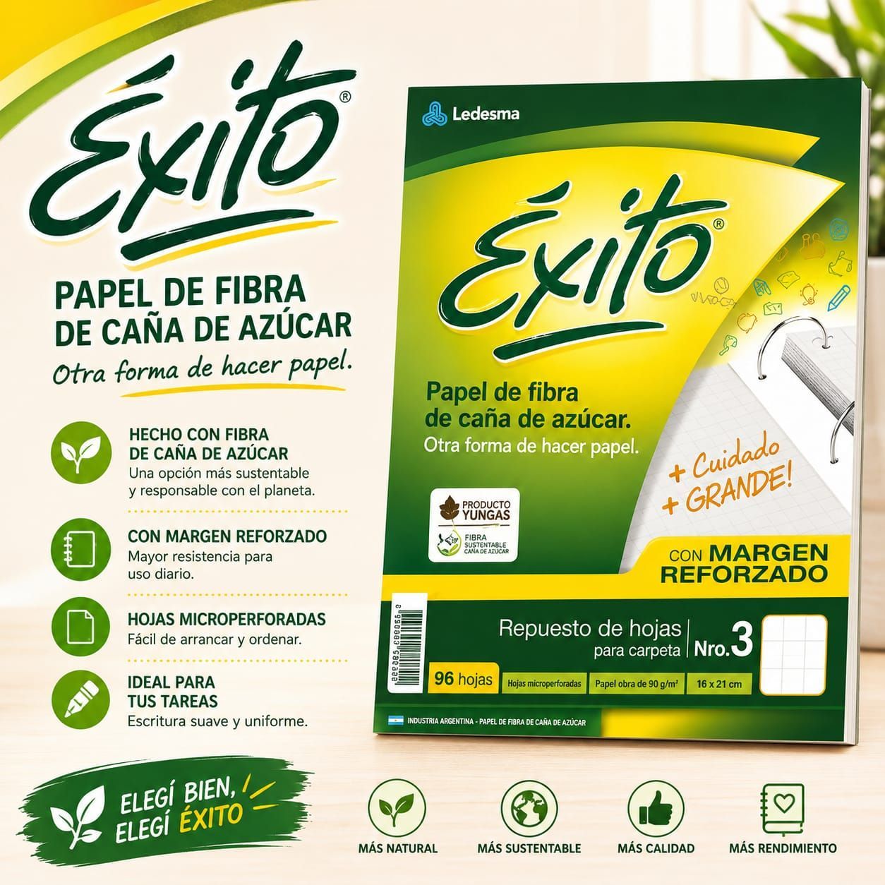 Repuesto de Holas EXITO X96 Cuadriculadas