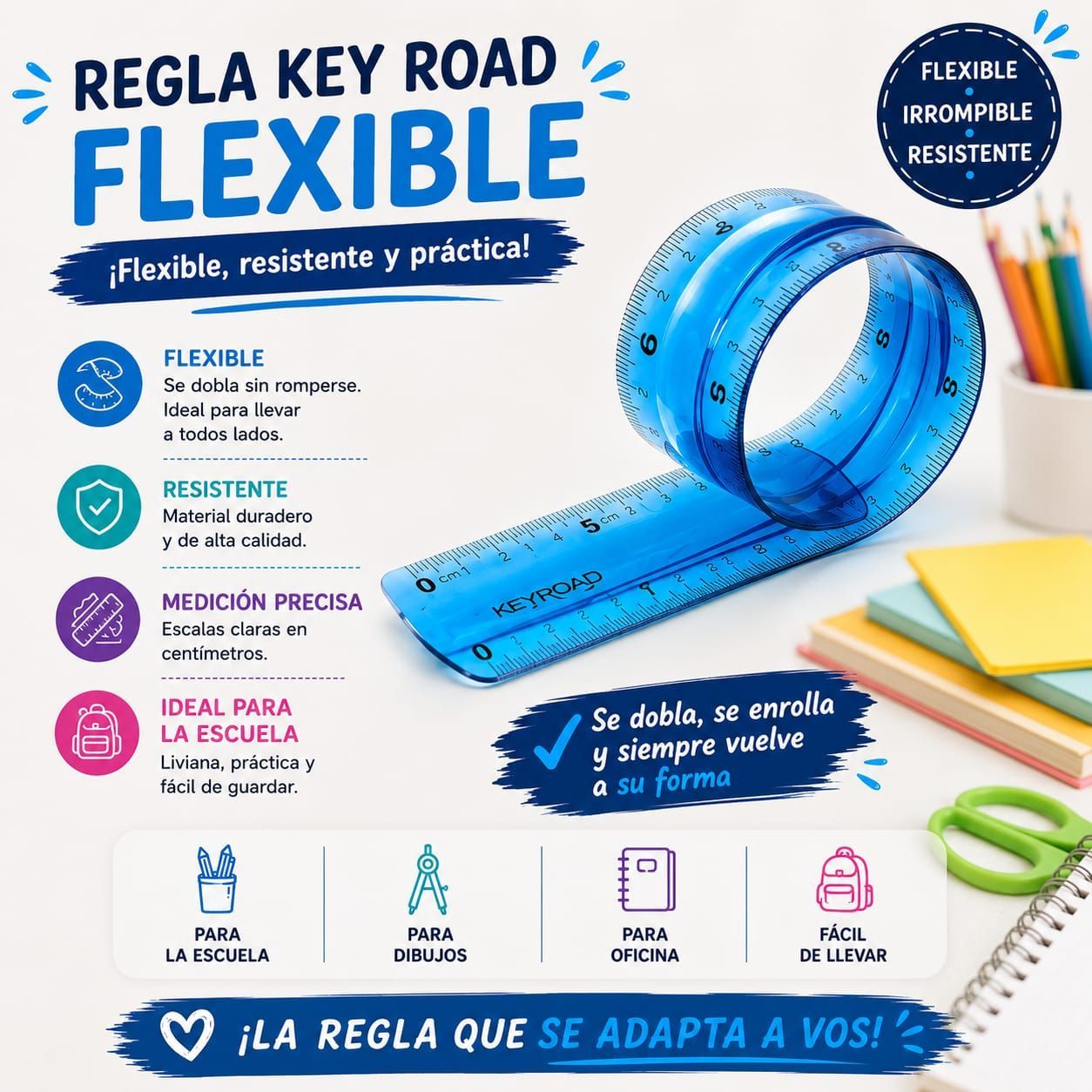 Regla Flexible 15cm