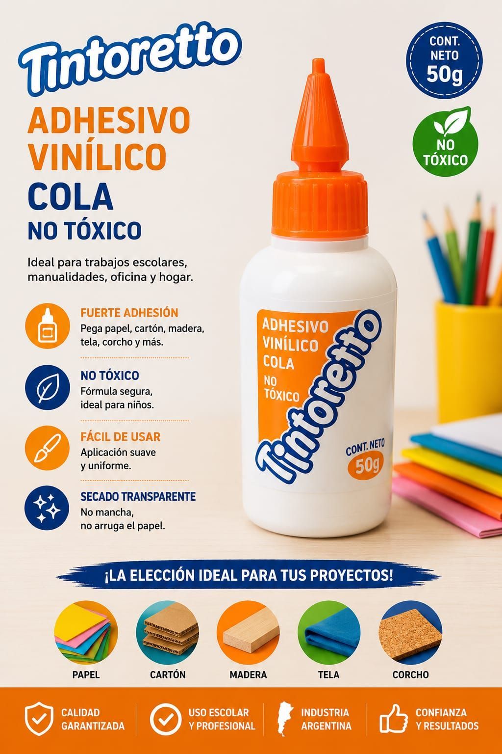 ADHESIVO VINILICO TINTORE  50g