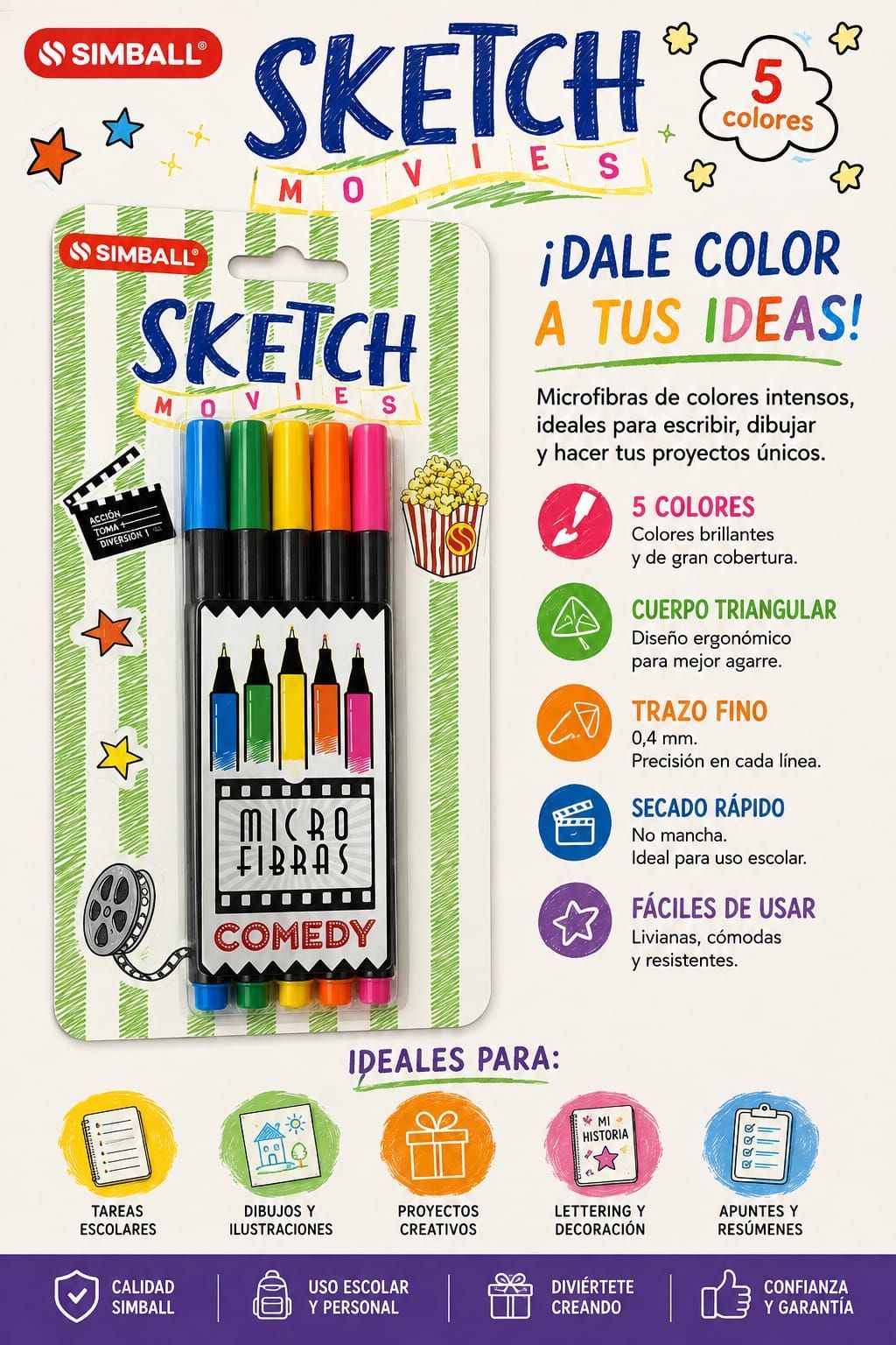 MICROFIBRA SIMBALL SKETCH COMEDY X5