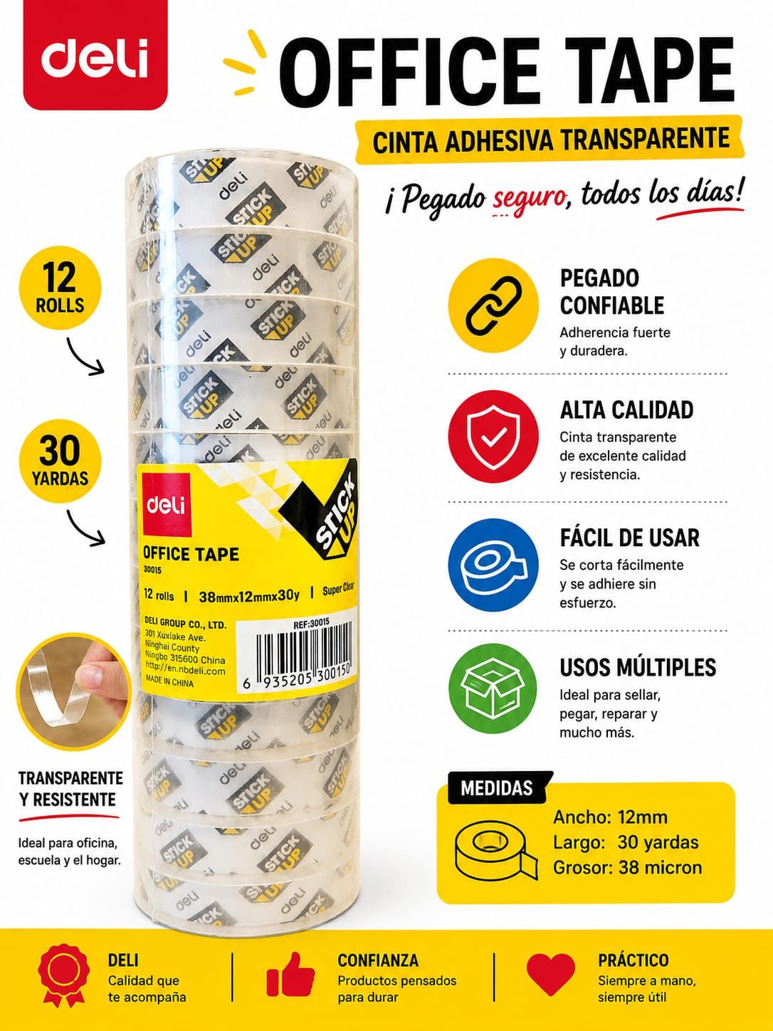 CINTA DELI 12MM.X27M.CRISTAL