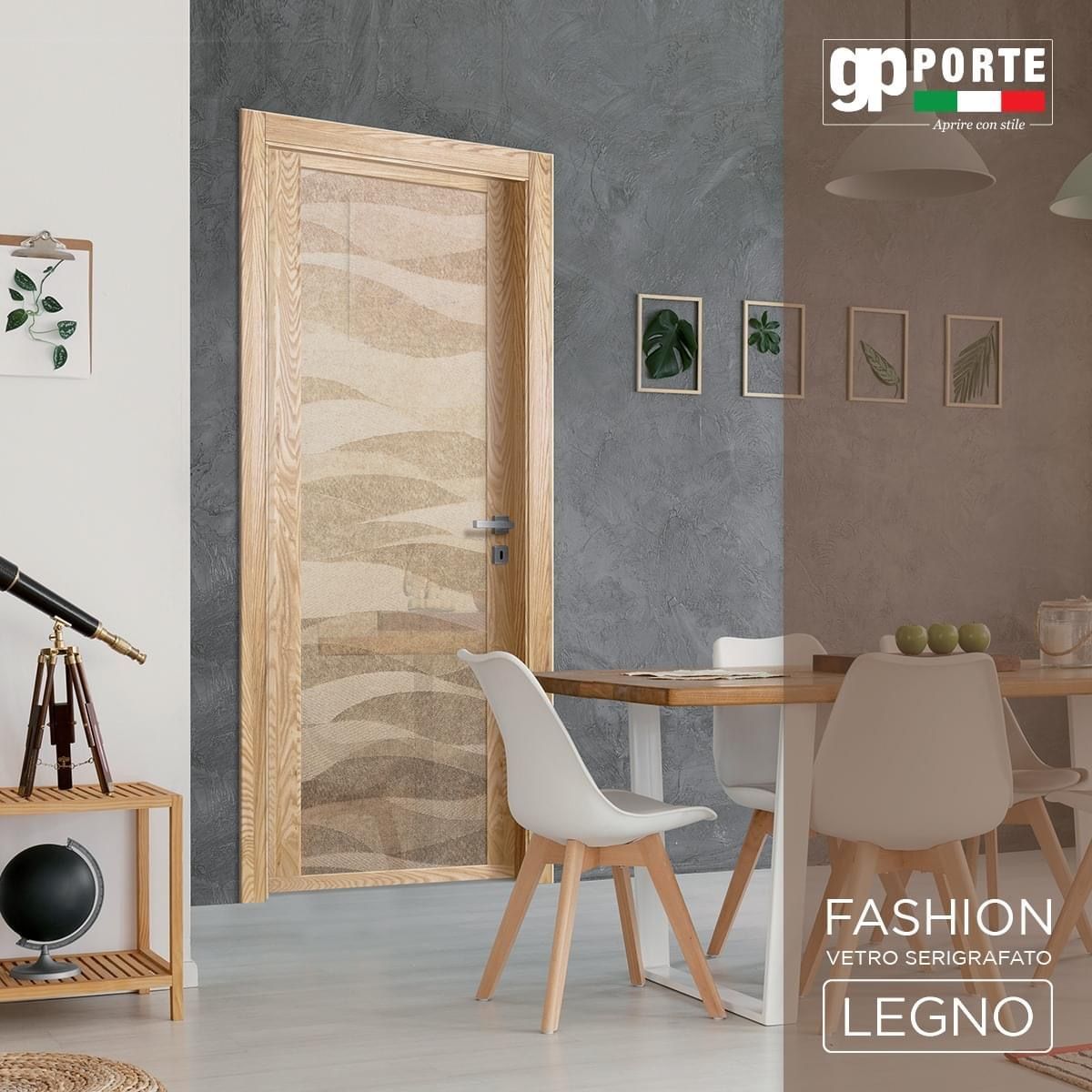 porta con vetro decorato gp porte