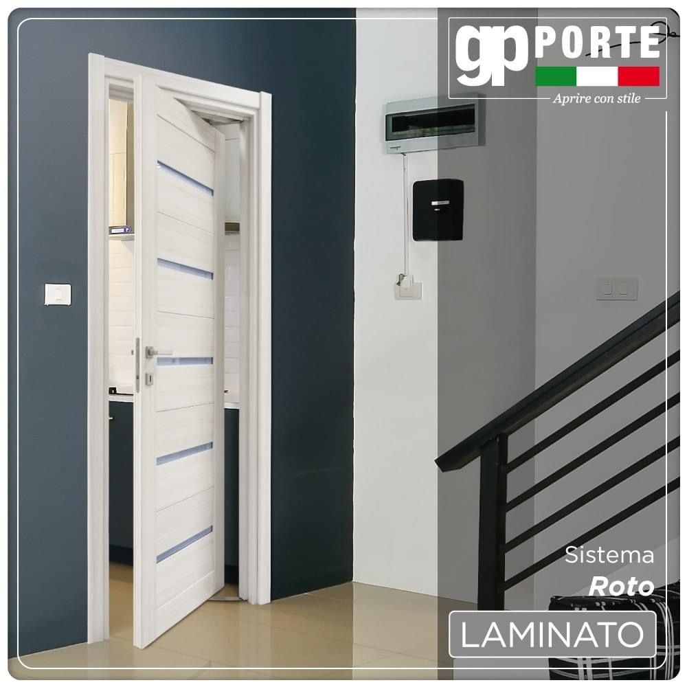 porta con sistema roto in laminato