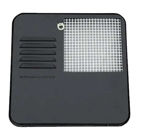 Black water heater access door