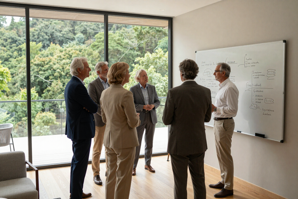 Executive team at a strategic retreat