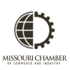 Missouri Chamber of Commerce and Industry logo with stylized globe and gear icon in black and gray